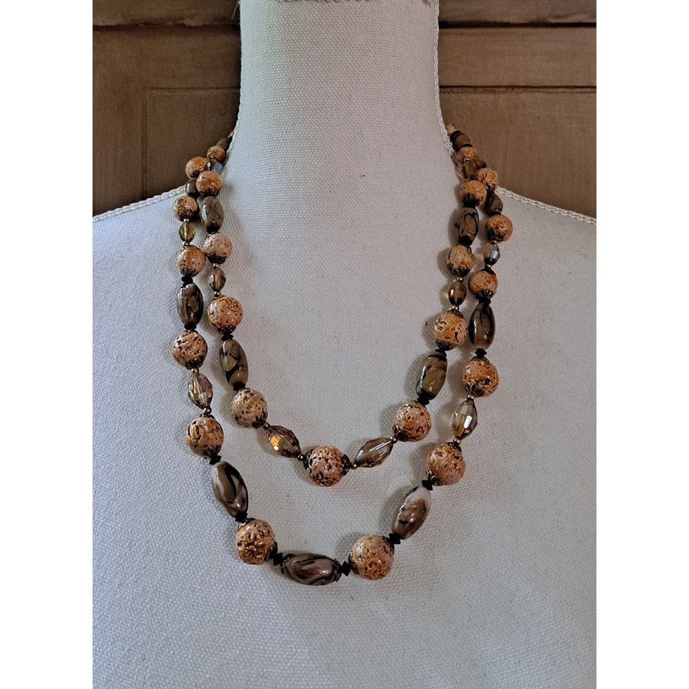 Vintage Boucher LeC Le Couturier Multi Strand Necklace w/Earrings Rare! Signed